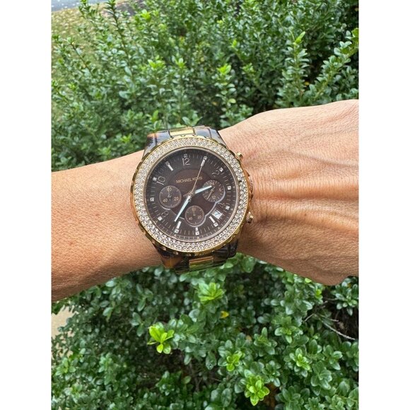 Michael Kors MK5166 Women’s Watch Gold-tone stainless steel and tortoise acetate - Picture 8 of 10